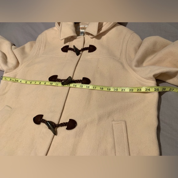 Talbots 100 % wool cream duffle coat size 16 - Picture 8 of 13